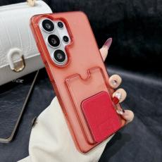 OEM - Mobilskal f&ouml;r Samsung Galaxy S26 Ultra St&ouml;tt&aring;lig TPU med kortfack - Vinr&ouml;d