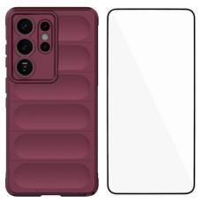 WANLONFENG - WANLONFENG Mobilskal f&ouml;r Samsung Galaxy S26 Ultra TPU Anti Slip - Vinr&ouml;d