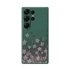 OEM - Mobilskal f&ouml;r Samsung Galaxy S26 Ultra TPU - Gr&ouml;n med blomm&ouml;nster