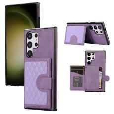 OEM - Mobilskal f&ouml;r Samsung Galaxy S26 Ultra TPU + Konstl&auml;der Kickstand - Lila