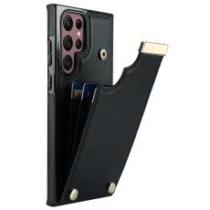 OEM - Mobilskal f&ouml;r Samsung Galaxy S26 Ultra TPU + Konstl&auml;der - Svart