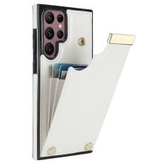 OEM - Mobilskal f&ouml;r Samsung Galaxy S26 Ultra TPU + Konstl&auml;der - Vit