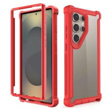 OEM - Mobilskal f&ouml;r Samsung Galaxy S26 Ultra Transparent 2 i 1 Shockproof Plast - R&ouml;d