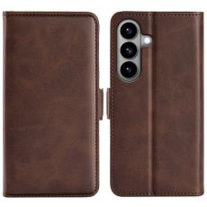 OEM - Pl&aring;nboksfodral f&ouml;r Samsung Galaxy S26 Konstl&auml;der - Brun