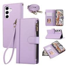 OEM - Mobilfodral f&ouml;r Samsung Galaxy S26 Konstl&auml;der Flera kortfack - Lila