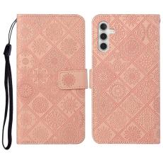 OEM - Pl&aring;nboksfodral f&ouml;r Samsung Galaxy S26 Konstl&auml;der med rem - Rosa