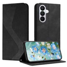 OEM - Pl&aring;nboksfodral f&ouml;r Samsung Galaxy S26 Konstl&auml;der med st&auml;ll - Svart