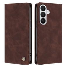 OEM - Pl&aring;nboksfodral f&ouml;r Samsung Galaxy S26 Konstl&auml;der RFID - Brun