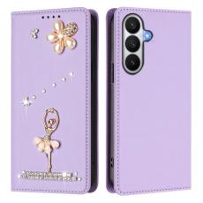 OEM - Pl&aring;nboksfodral f&ouml;r Samsung Galaxy S26 Konstl&auml;der RFID - Ljuslila