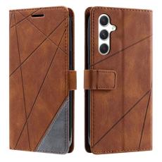 OEM - Pl&aring;nboksfodral f&ouml;r Samsung Galaxy S26 Konstl&auml;der - Brun