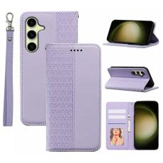 OEM - Pl&aring;nboksfodral f&ouml;r Samsung Galaxy S26 Konstl&auml;der Flip - Lila