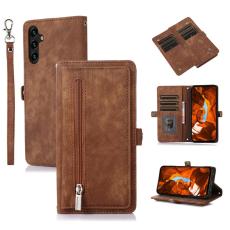 OEM - Mobilfodral f&ouml;r Samsung Galaxy S26 Plus 9 Kortfack Konstl&auml;der - Brun