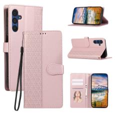 OEM - Mobilfodral f&ouml;r Samsung Galaxy S26 Plus Konstl&auml;der med handledsrem - Ros&eacute;guld