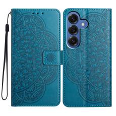 OEM - Mobilfodral f&ouml;r Samsung Galaxy S26 Plus Konstl&auml;der med kortfack - Bl&aring;