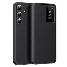 OEM - Mobilfodral f&ouml;r Samsung Galaxy S26 Plus Konstl&auml;der med kortfack - Svart