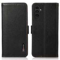 KHAZNEH - KHAZNEH Mobilfodral f&ouml;r Samsung Galaxy S26 Plus &Auml;kta l&auml;der RFID - Svart