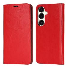 OEM - Pl&aring;nboksfodral f&ouml;r Samsung Galaxy S26 Plus &Auml;kta l&auml;der - R&ouml;d