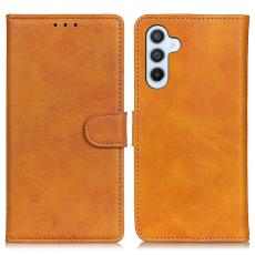 OEM - Pl&aring;nboksfodral f&ouml;r Samsung Galaxy S26 Plus Konstl&auml;der St&auml;ll - Brun