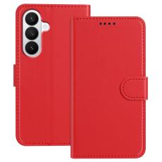 OEM - Pl&aring;nboksfodral f&ouml;r Samsung Galaxy S26 Plus Konstl&auml;der St&auml;ll - R&ouml;d