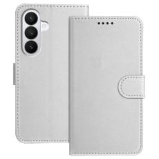 OEM - Pl&aring;nboksfodral f&ouml;r Samsung Galaxy S26 Plus Konstl&auml;der St&auml;ll - Silver