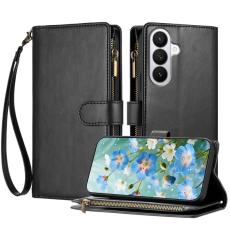 OEM - Pl&aring;nboksfodral f&ouml;r Samsung Galaxy S26 Plus Konstl&auml;der Stativ - Svart