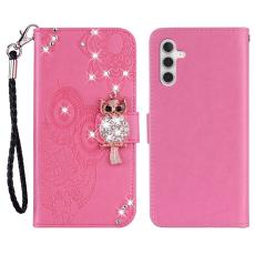 OEM - Pl&aring;nboksfodral f&ouml;r Samsung Galaxy S26 Plus Konstl&auml;der med rem - Rosa