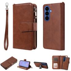 OEM - Pl&aring;nboksfodral f&ouml;r Samsung Galaxy S26 Plus Magnetiskt &Auml;kta l&auml;der - Brun