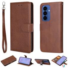 OEM - Pl&aring;nboksfodral f&ouml;r Samsung Galaxy S26 Plus Magnetiskt &Auml;kta l&auml;der - Brun