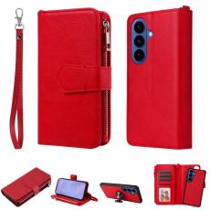 OEM - Pl&aring;nboksfodral f&ouml;r Samsung Galaxy S26 Plus Magnetiskt &Auml;kta l&auml;der - R&ouml;d