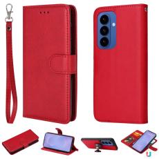 OEM - Pl&aring;nboksfodral f&ouml;r Samsung Galaxy S26 Plus Magnetiskt &Auml;kta l&auml;der - R&ouml;d