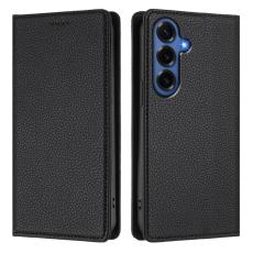 OEM - Pl&aring;nboksfodral f&ouml;r Samsung Galaxy S26 Plus RFID Blocking Konstl&auml;der - Svart