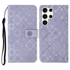 OEM - Pl&aring;nboksfodral f&ouml;r Samsung Galaxy S26 Ultra &Auml;kta l&auml;der - Lila