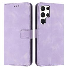 OEM - Pl&aring;nboksfodral f&ouml;r Samsung Galaxy S26 Ultra &Auml;kta l&auml;der - Lila