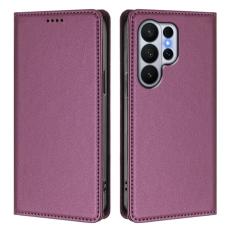 OEM - Pl&aring;nboksfodral f&ouml;r Samsung Galaxy S26 Ultra &Auml;kta l&auml;der RFID - Lila