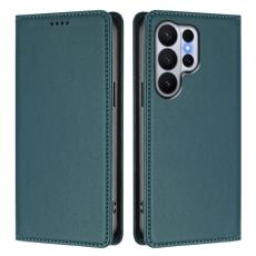 OEM - Pl&aring;nboksfodral f&ouml;r Samsung Galaxy S26 Ultra &Auml;kta l&auml;der RFID - M&ouml;rkgr&ouml;n