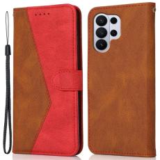 OEM - Pl&aring;nboksfodral f&ouml;r Samsung Galaxy S26 Ultra Konstl&auml;der St&auml;ll - Brun