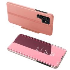 OEM - Mobilfodral f&ouml;r Samsung Galaxy S26 Ultra &Auml;kta l&auml;der St&auml;ll - Ros&eacute;guld