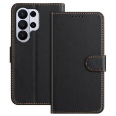 OEM - Pl&aring;nboksfodral f&ouml;r Samsung Galaxy S26 Ultra Konstl&auml;der St&auml;ll - Svart