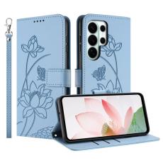 OEM - Pl&aring;nboksfodral f&ouml;r Samsung Galaxy S26 Ultra &Auml;kta l&auml;der Stativ - Bl&aring;