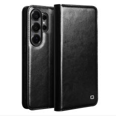 QIALINO - Qialino Pl&aring;nboksfodral f&ouml;r Samsung Galaxy S26 Ultra &Auml;kta l&auml;der - Svart