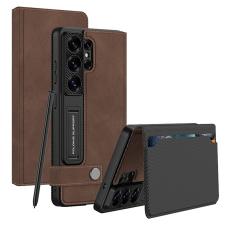 GKK - GKK Mobilfodral f&ouml;r Samsung Galaxy S26 Ultra Kickstand Kortfack - Brun