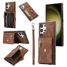 OEM - Mobilfodral f&ouml;r Samsung Galaxy S26 Ultra Kickstand Kortfack - Brun