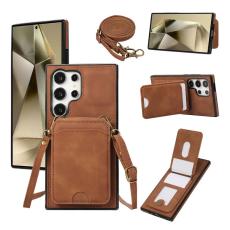 OEM - Mobilfodral f&ouml;r Samsung Galaxy S26 Ultra Kickstand Kortfack - Brun