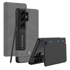 GKK - GKK Mobilfodral f&ouml;r Samsung Galaxy S26 Ultra Kickstand Kortfack - Gr&aring;