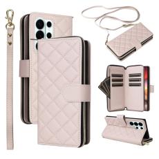 OEM - Pl&aring;nboksfodral f&ouml;r Samsung Galaxy S26 Ultra Konstl&auml;der - Beige