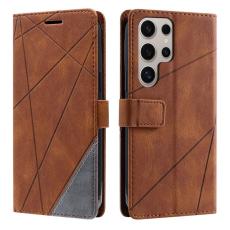 OEM - Pl&aring;nboksfodral f&ouml;r Samsung Galaxy S26 Ultra Konstl&auml;der - Brun