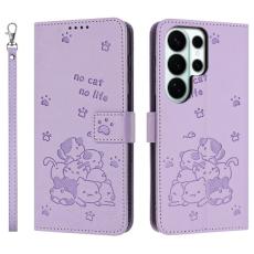 OEM - Pl&aring;nboksfodral f&ouml;r Samsung Galaxy S26 Ultra Konstl&auml;der - Lila