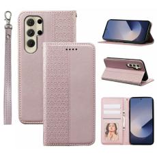 OEM - Pl&aring;nboksfodral f&ouml;r Samsung Galaxy S26 Ultra Konstl&auml;der - Ros&eacute;guld