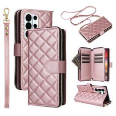 OEM - Pl&aring;nboksfodral f&ouml;r Samsung Galaxy S26 Ultra Konstl&auml;der - Ros&eacute;guld