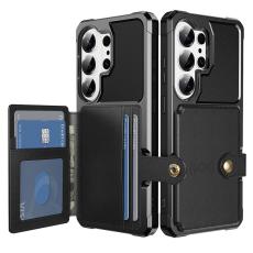 OEM - Mobilfodral f&ouml;r Samsung Galaxy S26 Ultra Konstl&auml;der + TPU - Svart